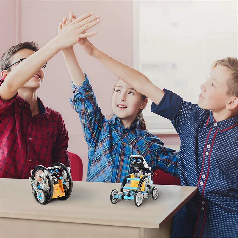 Robot Solar educativo 12 en 1, juguetes STEM, Kit de construcción científica para niños y niñas, Kit de montaje DIY, juguete - Drop4u