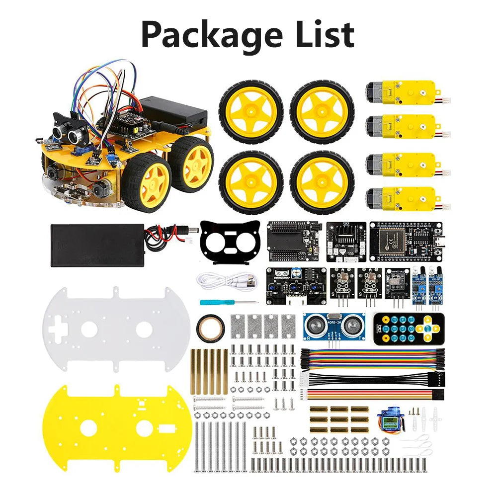 ESP32 Smart Robot Car Kit, Remote Control Car for Arduino Programming Project, STEM Educational Science Coding Kit - Drop4u