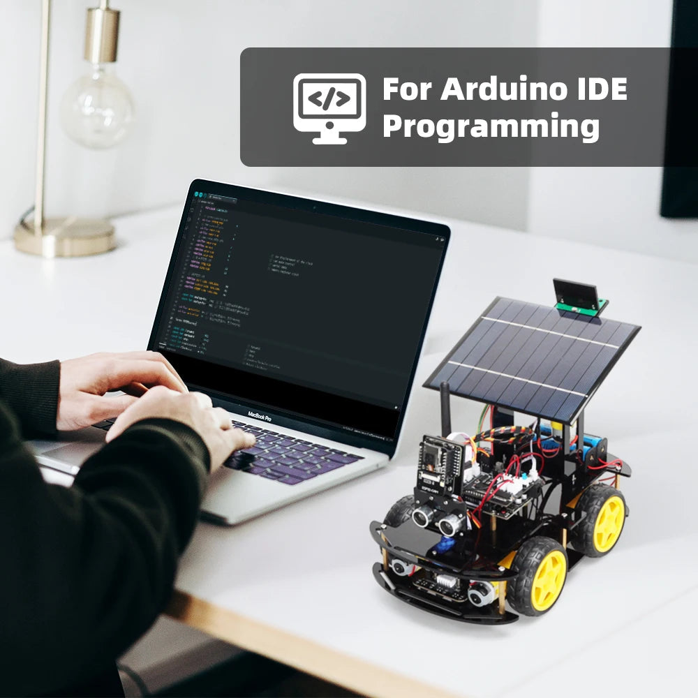 ESP32 Starter Robot for Arduino, Solar Charging, Best-selling, Electronics, Artificial Intelligence, Complete Kit - Drop4u
