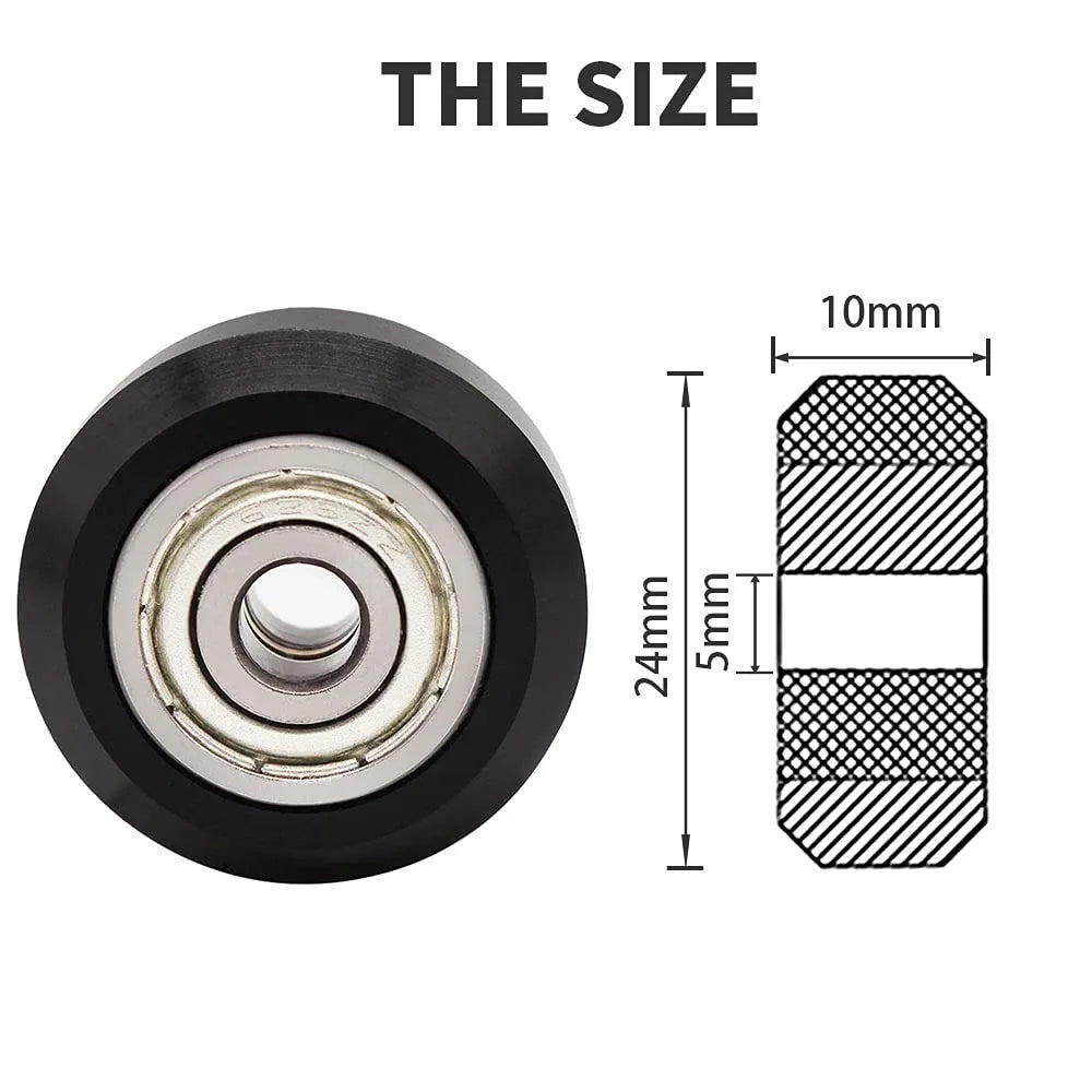 Creality Official Ender 3 Wheel,3D Printer POM Wheel,Plastic Pulley 625zz Linear Bearing for Ender 3/3 V2/3 Pro/ 3 Max/ 5/CR 10