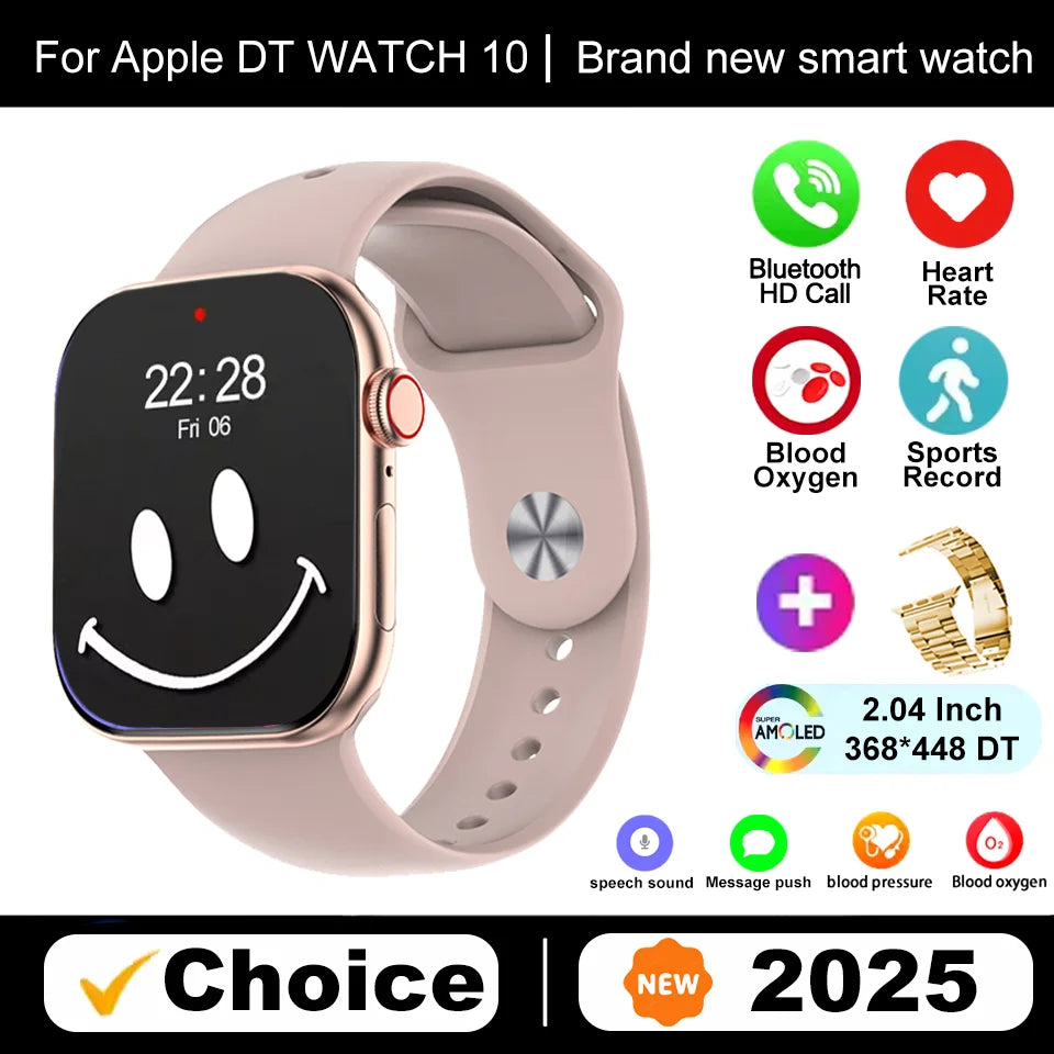 New DT Watch 10 Series Smart Watch Dial Weather Sports Record Mode Large Memory Voice Bluetooth Music Power Saving Smart Watch - Drop4u