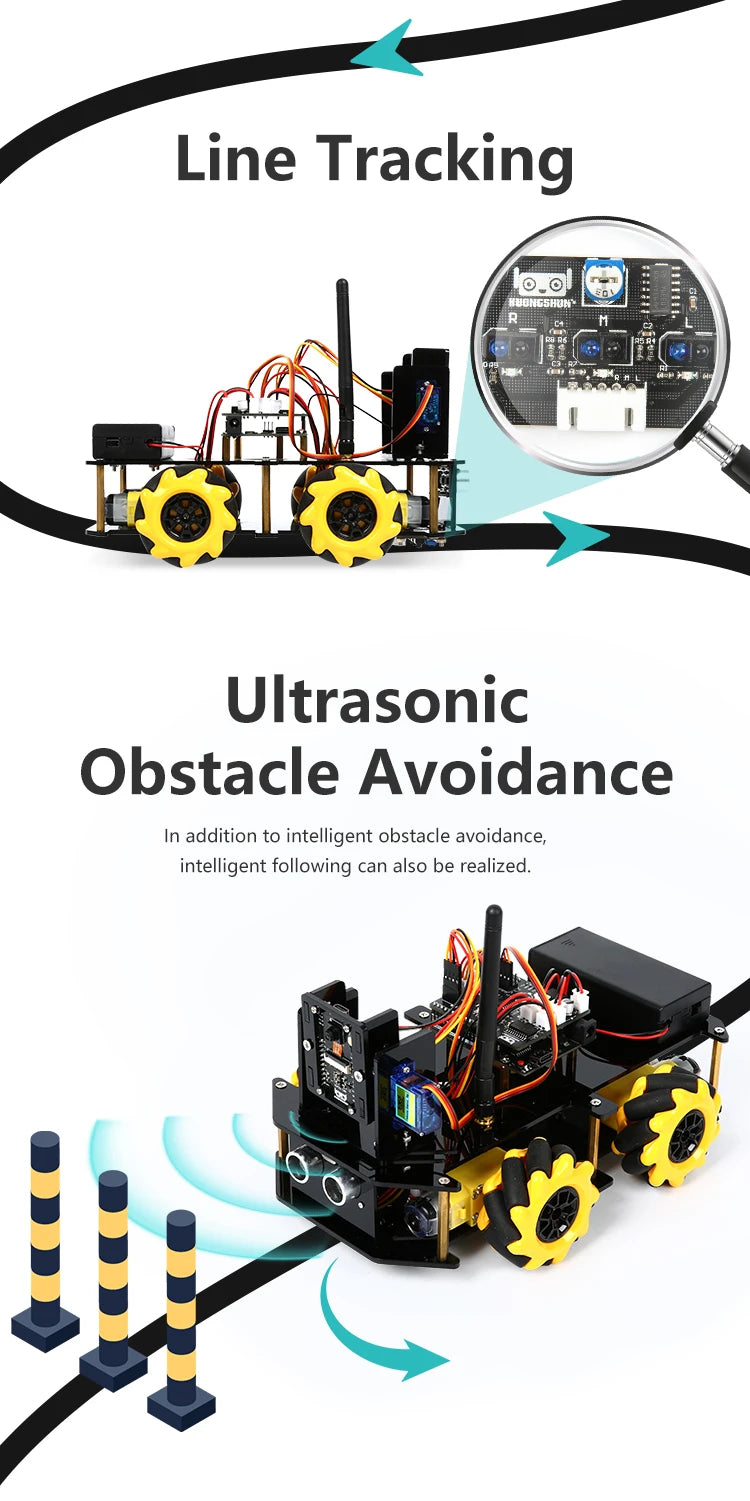 ESP32 Smart Robot Car Kit, Remote Control Car for Arduino Programming Project, STEM Educational Science Coding Kit - Drop4u