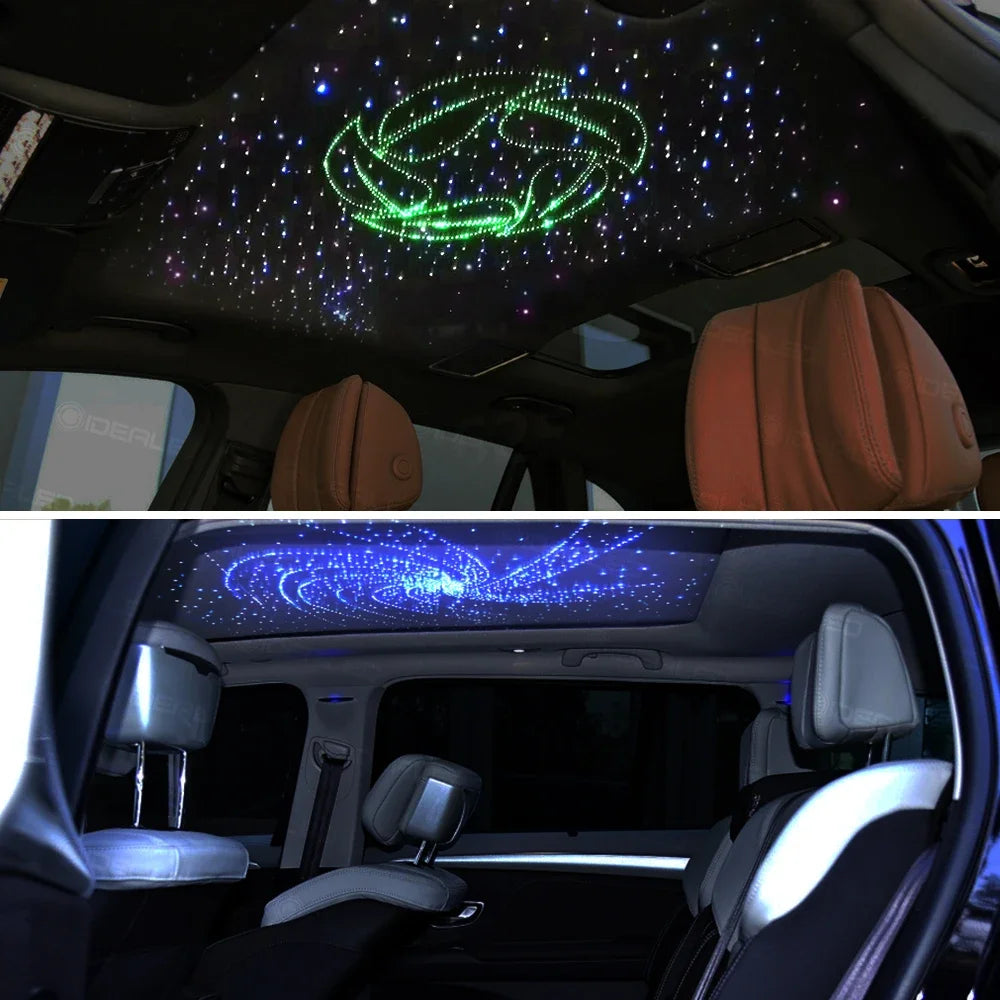 Led Star Lights Ceiling Optic Fiber Lights Smart APP Control RGBW Starry Sky Effect Ceiling Light Available Car Decoration