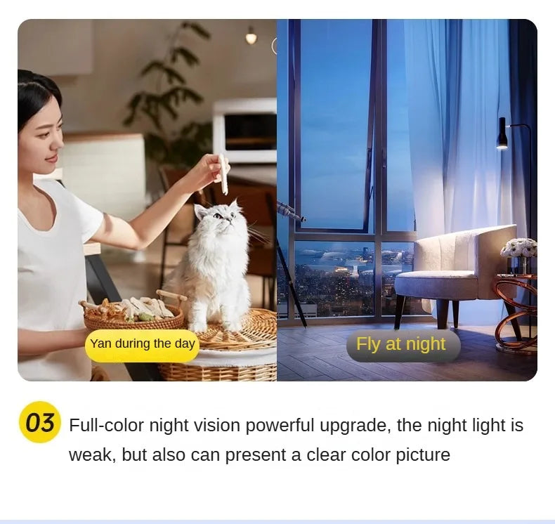 Dual Lens IP Dome Camera, V360pro App 4MP Full Color AI Humanoid Detection Home Security CCTV Baby Monitor - Drop4u