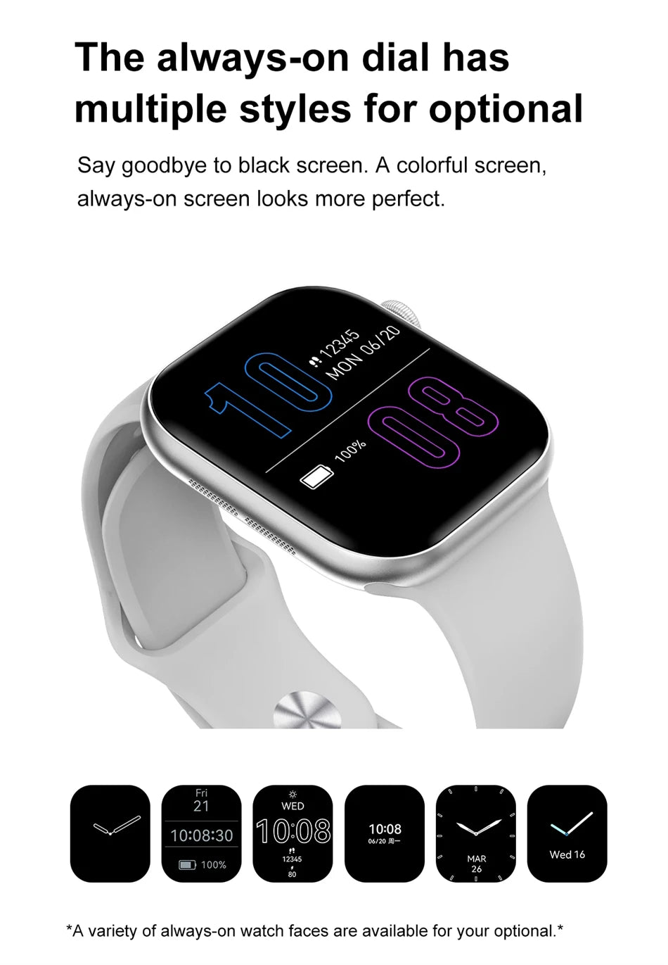 New DT Watch 10 Series Smart Watch Dial Weather Sports Record Mode Large Memory Voice Bluetooth Music Power Saving Smart Watch - Drop4u