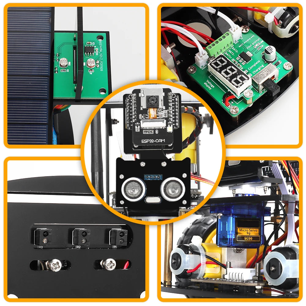 ESP32 Starter Robot for Arduino, Solar Charging, Best-selling, Electronics, Artificial Intelligence, Complete Kit - Drop4u