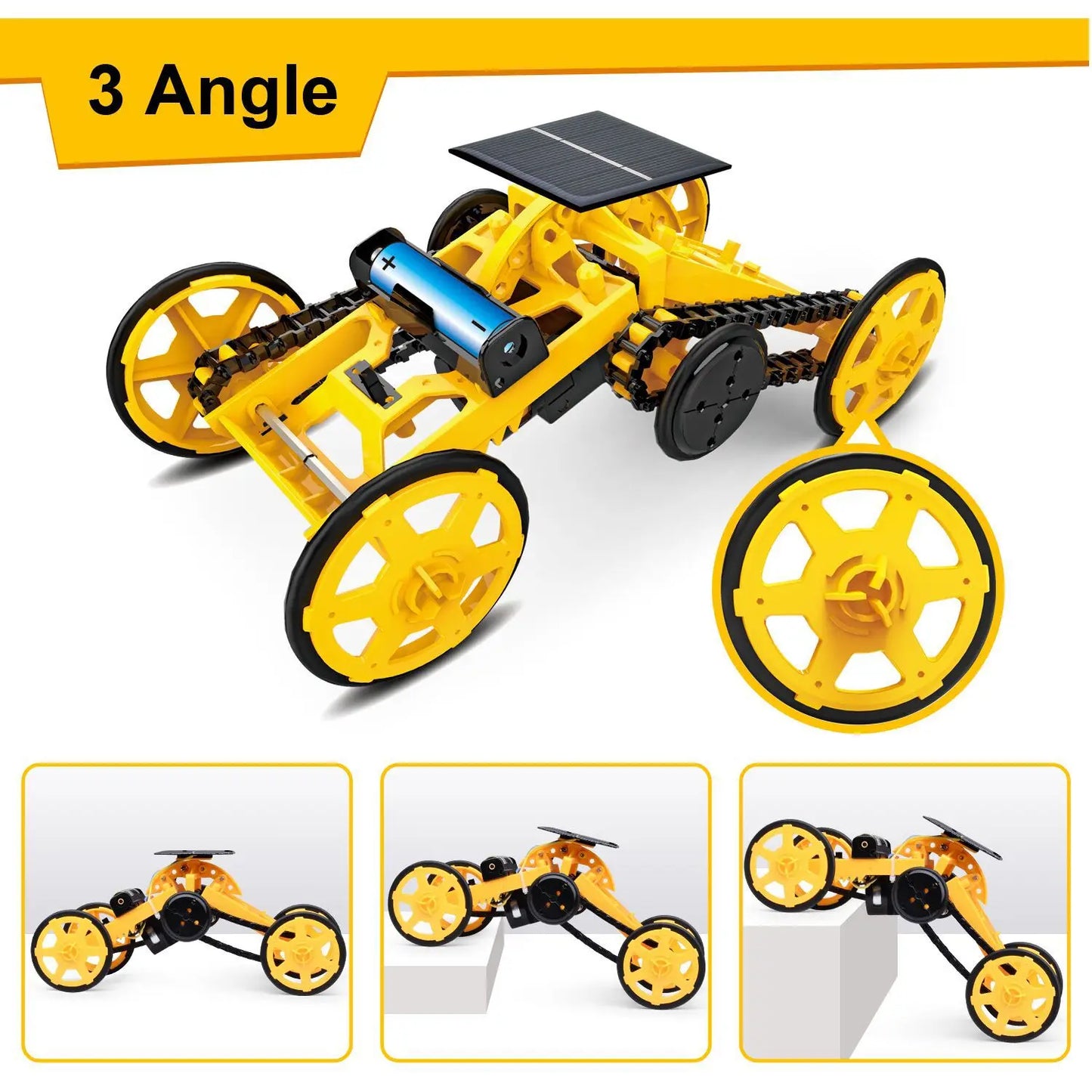 Juguete Solar novedoso para niños, Kit de ensamblaje, juego robótico, tracción en todas las ruedas, coche de escalada, juegos STEM, juguetes educativos, regalo para niños - Drop4u
