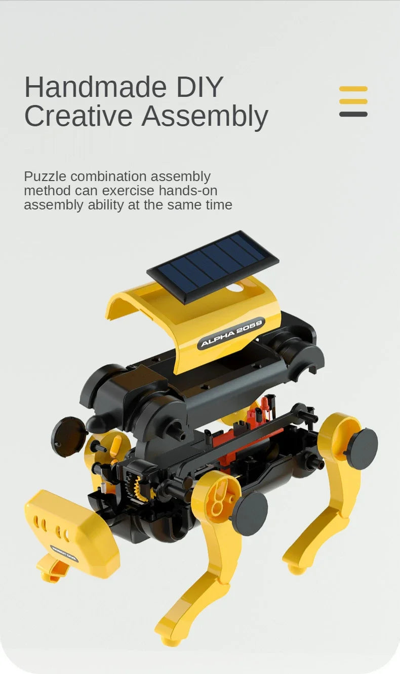 Kits de experimentos científicos de perros robóticos, cachorros con energía Solar para niños, juguetes educativos DIY, regalos de navidad para niños - Drop4u