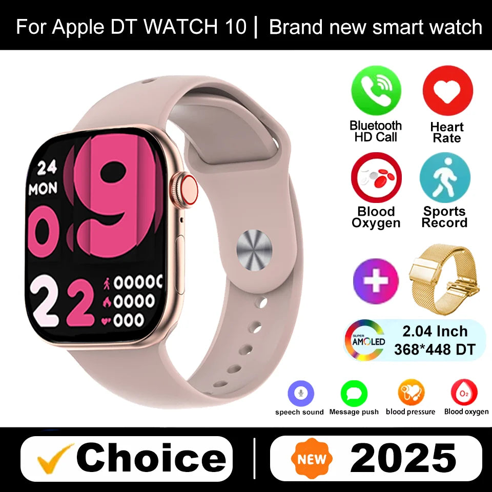 New DT Watch 10 Series Smart Watch Dial Weather Sports Record Mode Large Memory Voice Bluetooth Music Power Saving Smart Watch - Drop4u