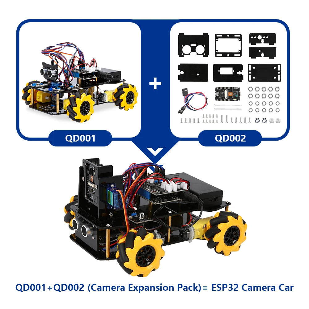 ESP32 Smart Robot Car Kit, Remote Control Car for Arduino Programming Project, STEM Educational Science Coding Kit - Drop4u