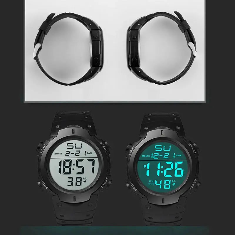 Men Sport LED Watches Top Brand Men Digital Clock Multi-Functional Rubber Man Fitnes Athlete Timekeeping Electronic Watch Reloj - Drop4u