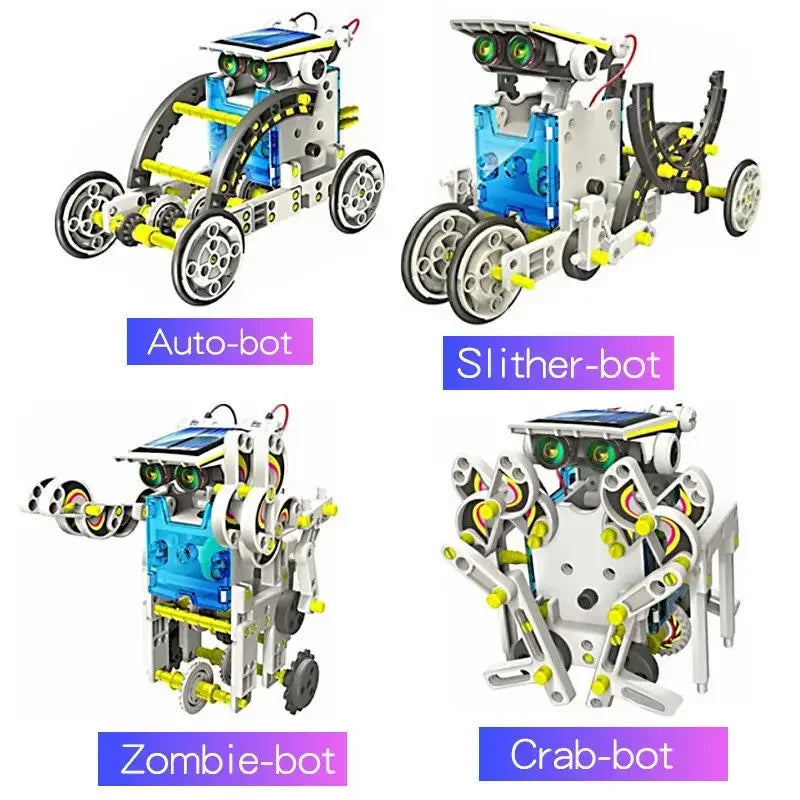 Juguetes educativos DIY STEM para niños de 8, 9, 10 y 11 años, Robot constructor interactivo Solar, Kits de ciencia, regalo 13 en 1 - Drop4u