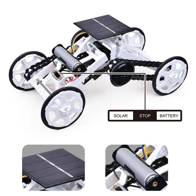 Juguete Solar novedoso para niños, Kit de ensamblaje, juego robótico, tracción en todas las ruedas, coche de escalada, juegos STEM, juguetes educativos, regalo para niños - Drop4u
