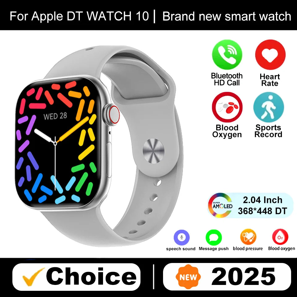 New DT Watch 10 Series Smart Watch Dial Weather Sports Record Mode Large Memory Voice Bluetooth Music Power Saving Smart Watch - Drop4u