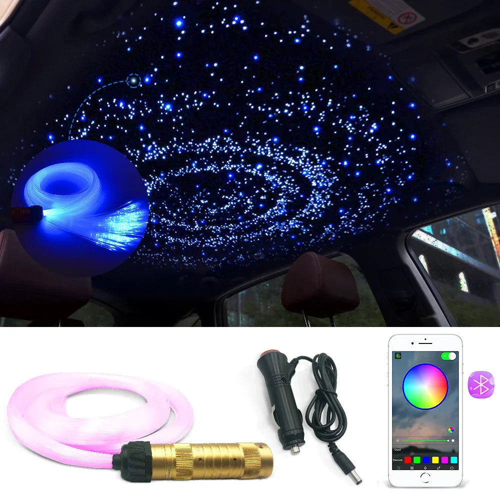 Led Star Lights Ceiling Optic Fiber Lights Smart APP Control RGBW Starry Sky Effect Ceiling Light Available Car Decoration