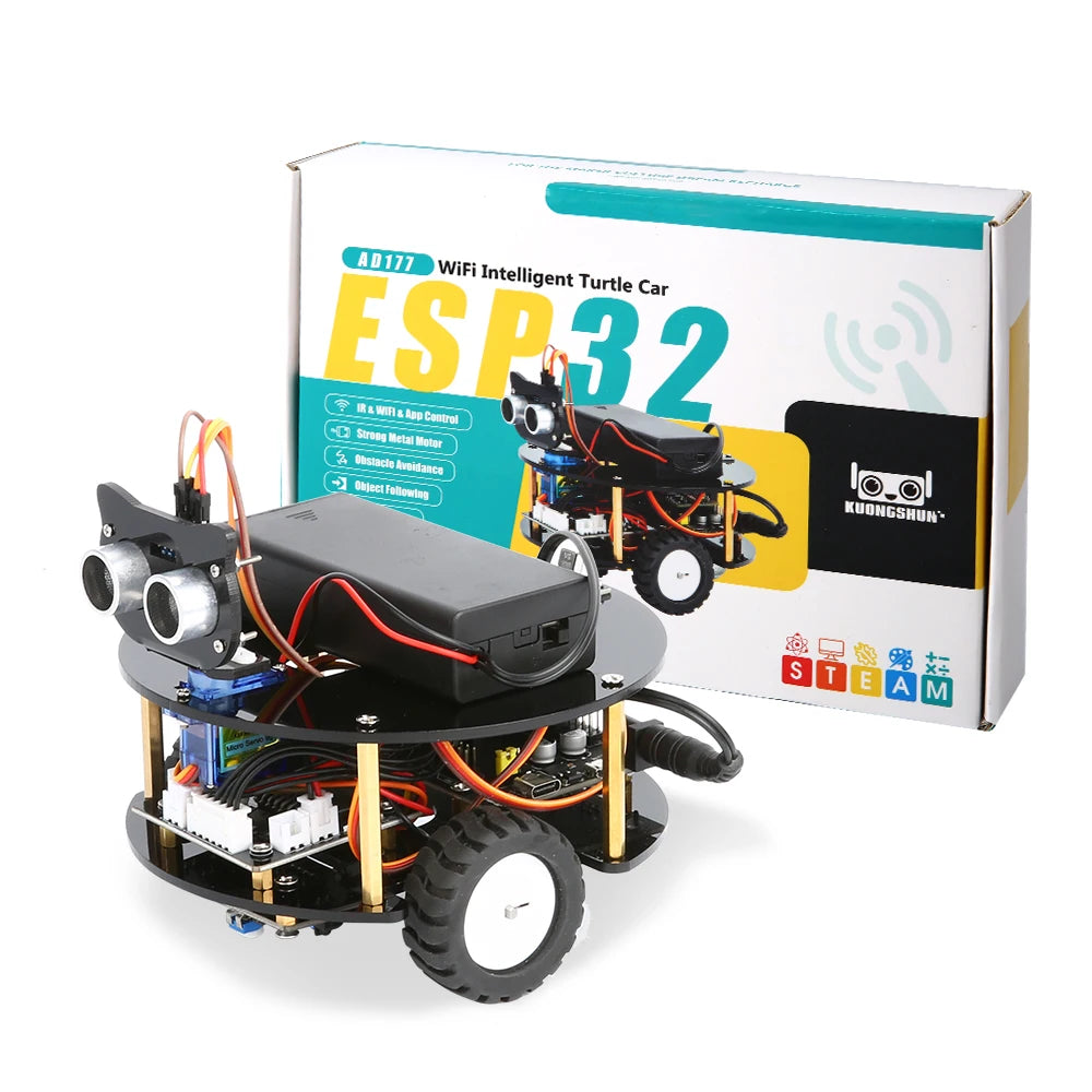 ESP32 Smart Robot Car Kit, Remote Control Car for Arduino Programming Project, STEM Educational Science Coding Kit - Drop4u