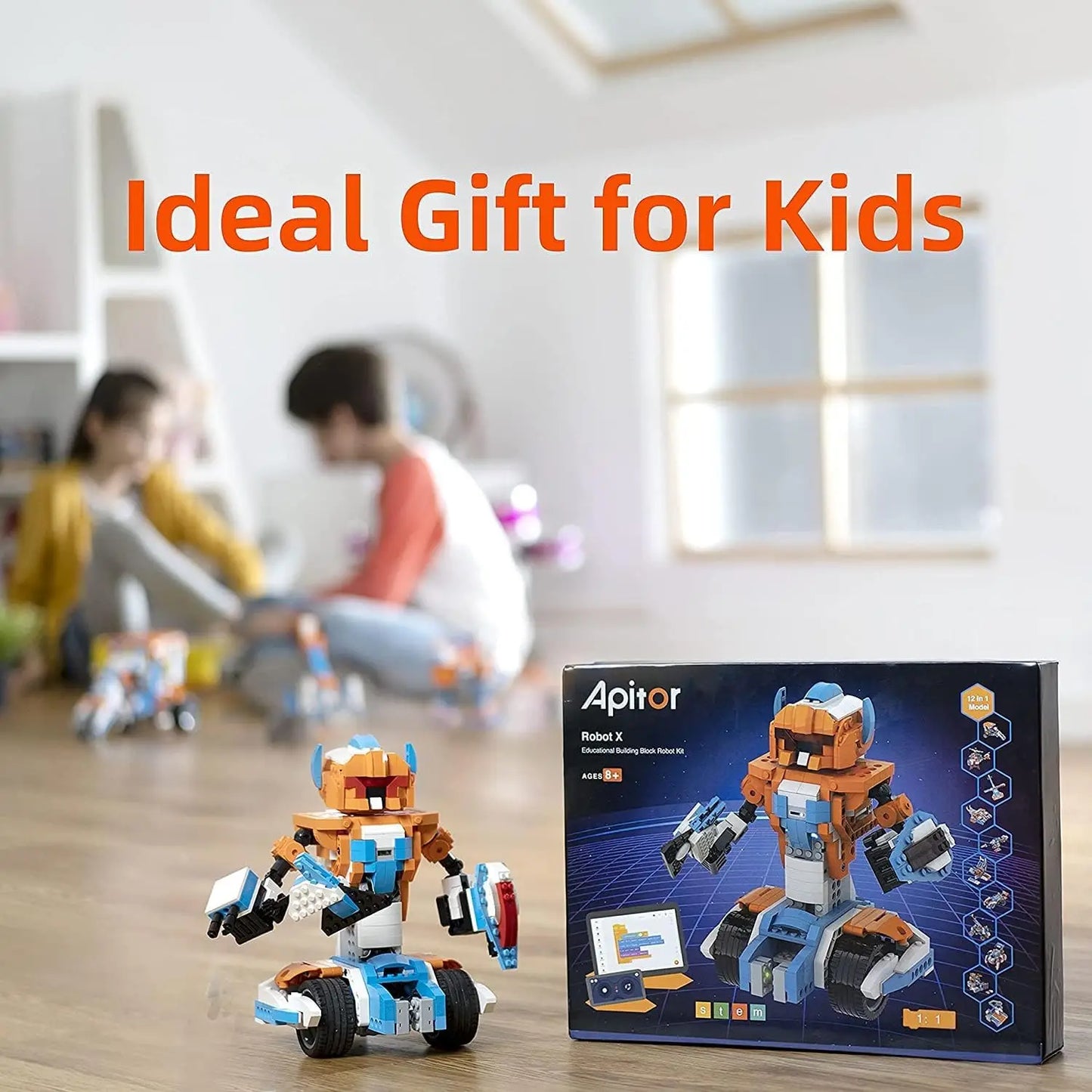 Kit de construcción de robot Apitor Robot X, juego de codificación de robótica STEM 12 en 1, regalos educativos de cumpleaños para niños de 8 a 12 años - Drop4u