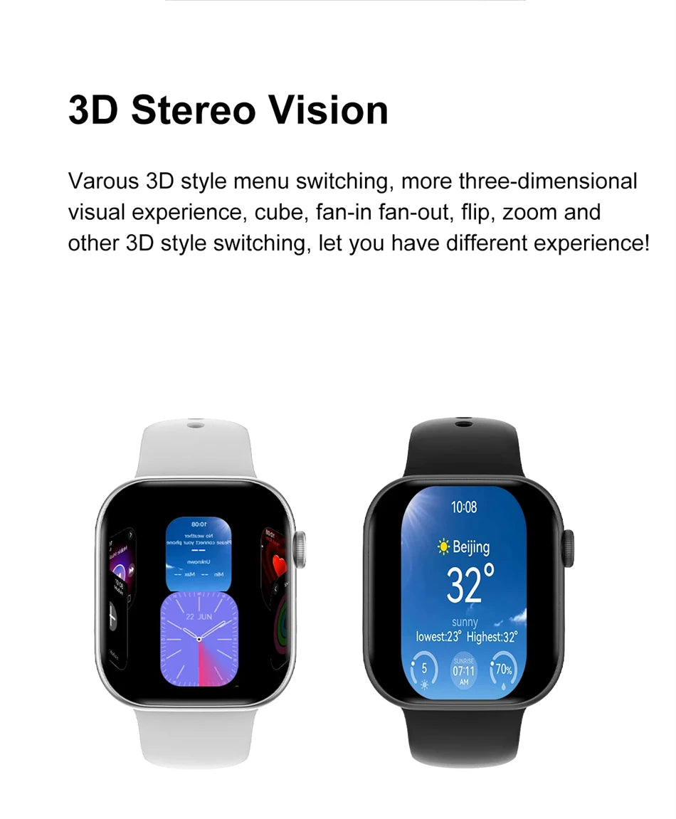 New DT Watch 10 Series Smart Watch Dial Weather Sports Record Mode Large Memory Voice Bluetooth Music Power Saving Smart Watch - Drop4u