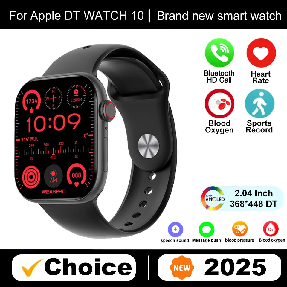 New DT Watch 10 Series Smart Watch Dial Weather Sports Record Mode Large Memory Voice Bluetooth Music Power Saving Smart Watch - Drop4u