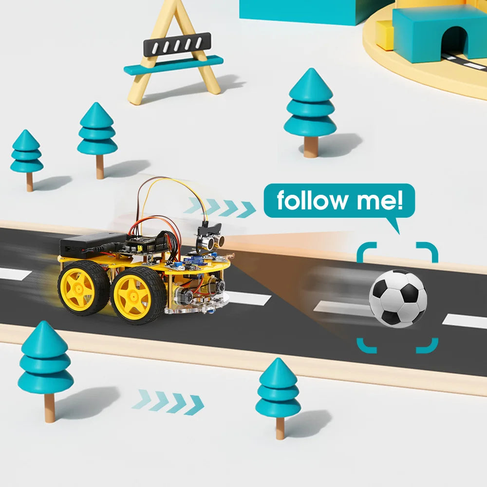 ESP32 Smart Robot Car Kit, Remote Control Car for Arduino Programming Project, STEM Educational Science Coding Kit - Drop4u