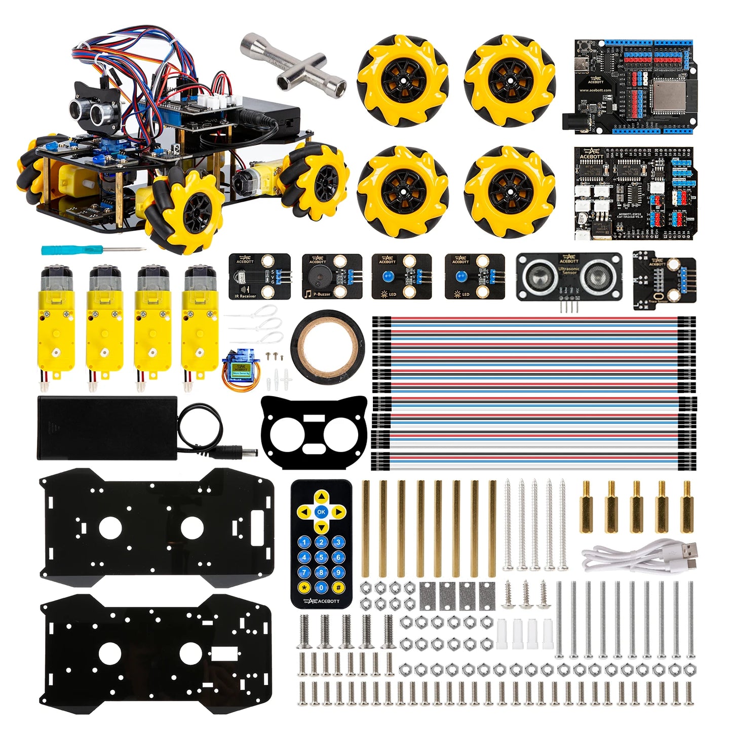 ESP32 Smart Robot Car Kit, Remote Control Car for Arduino Programming Project, STEM Educational Science Coding Kit - Drop4u