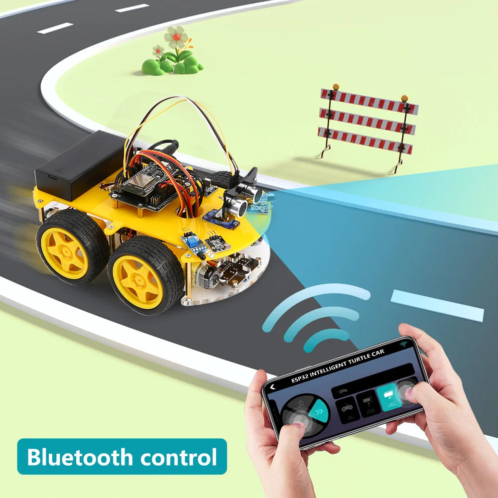 ESP32 Smart Robot Car Kit, Remote Control Car for Arduino Programming Project, STEM Educational Science Coding Kit - Drop4u
