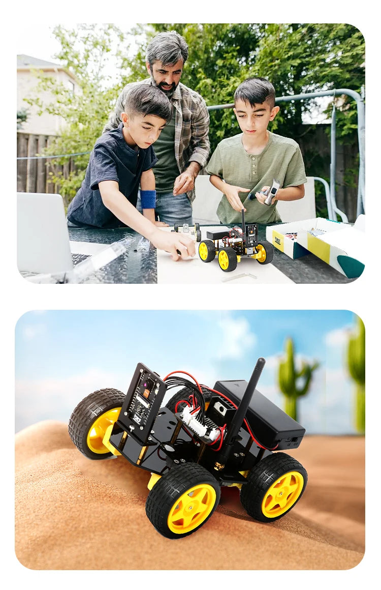 ESP32 Smart Robot Car Kit, Remote Control Car for Arduino Programming Project, STEM Educational Science Coding Kit - Drop4u