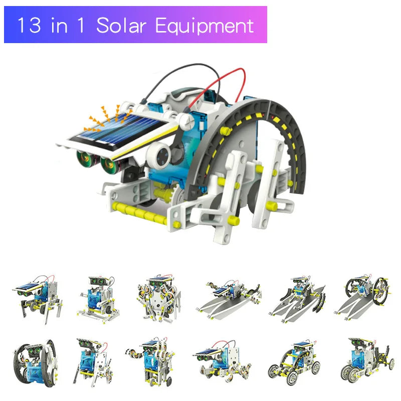 Juguetes educativos DIY STEM para niños de 8, 9, 10 y 11 años, Robot constructor interactivo Solar, Kits de ciencia, regalo 13 en 1 - Drop4u