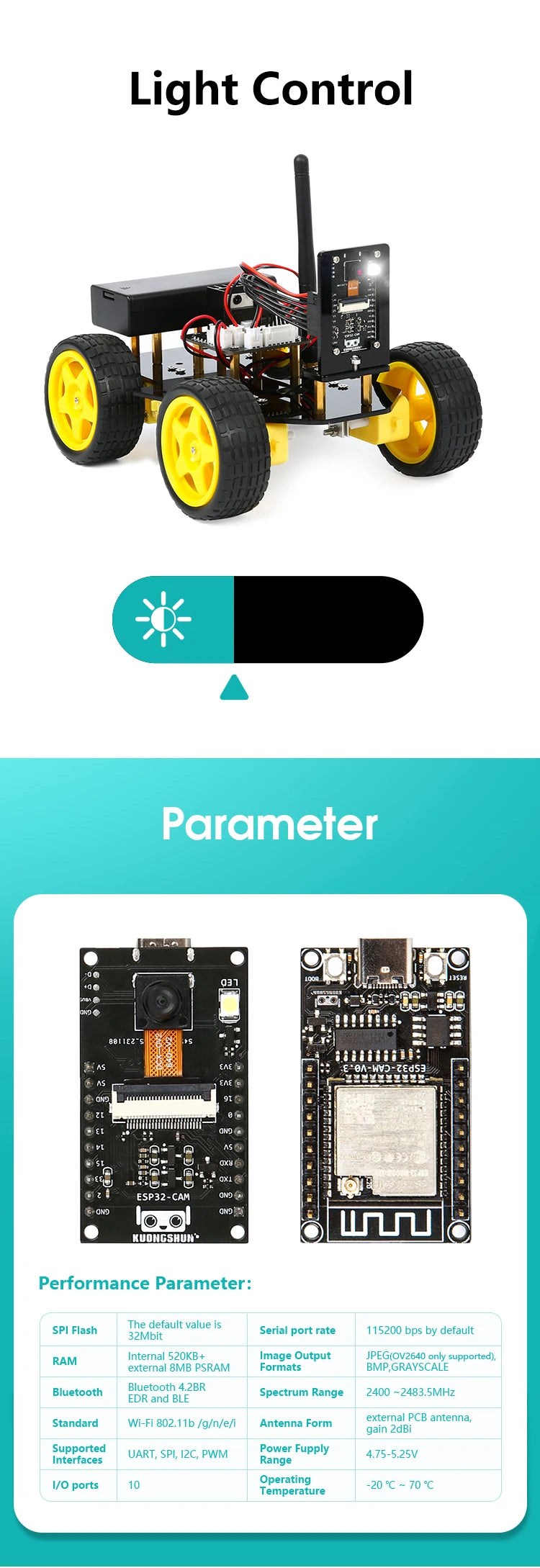 ESP32 Smart Robot Car Kit, Remote Control Car for Arduino Programming Project, STEM Educational Science Coding Kit - Drop4u
