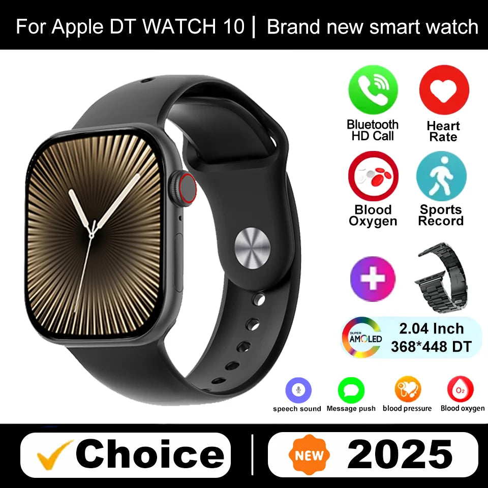 New DT Watch 10 Series Smart Watch Dial Weather Sports Record Mode Large Memory Voice Bluetooth Music Power Saving Smart Watch - Drop4u