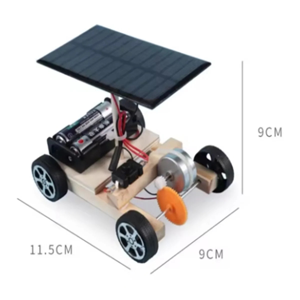 Ensamblar coche Solar inventos creativos capacidad motora de niños pensamiento activo DIY Kit electrónico tecnología juguetes para niños - Drop4u