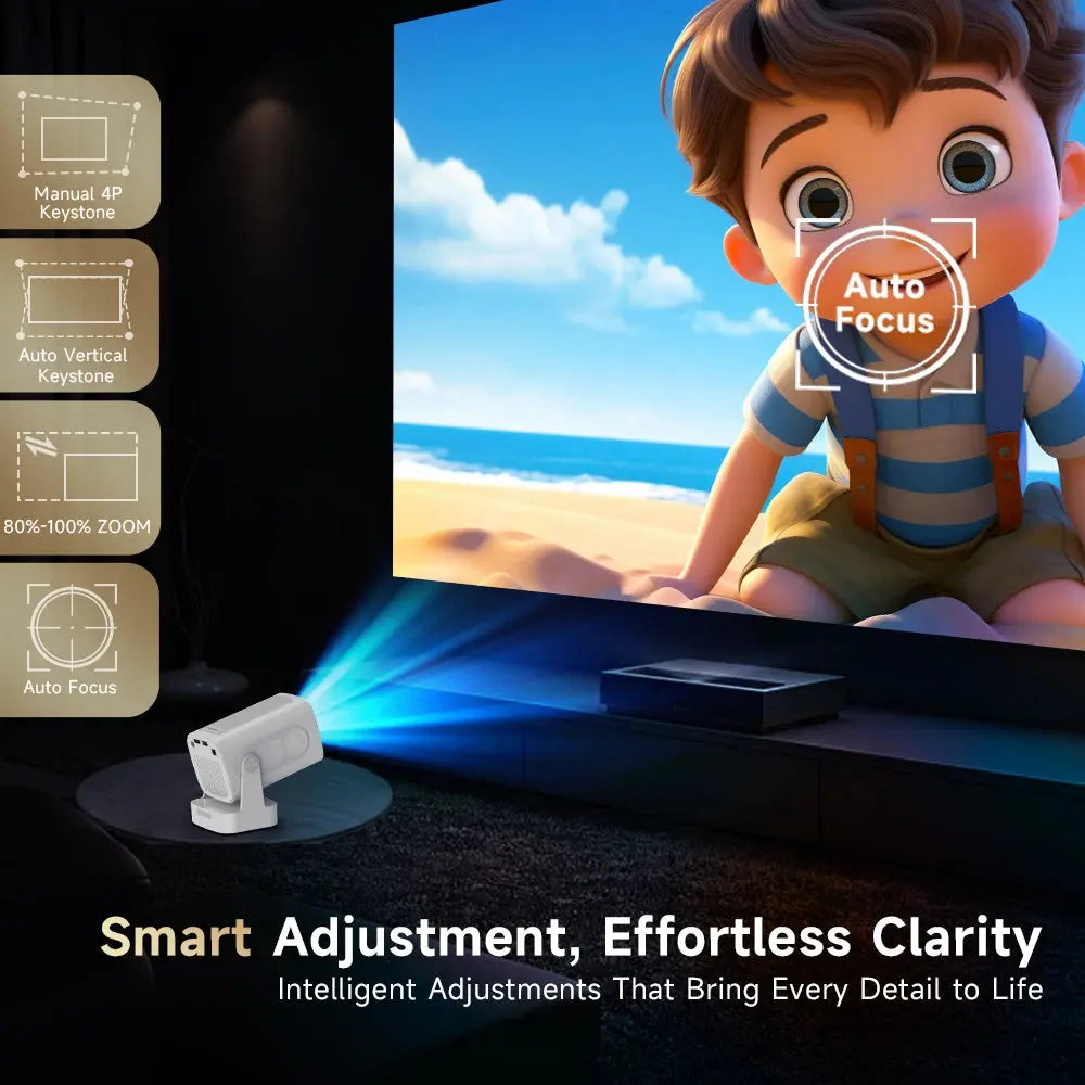 Magcubic HY310 Mini proyector enfoque automático 4K nativo 1080P 330ANSI Android11 5W altavoz Air Mouse asistente de voz actualizado HY300 - Drop4u