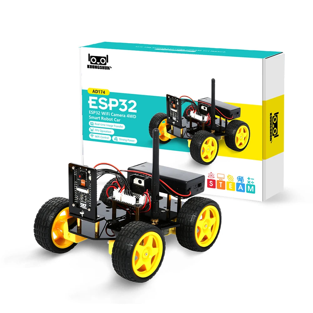 ESP32 Smart Robot Car Kit, Remote Control Car for Arduino Programming Project, STEM Educational Science Coding Kit - Drop4u