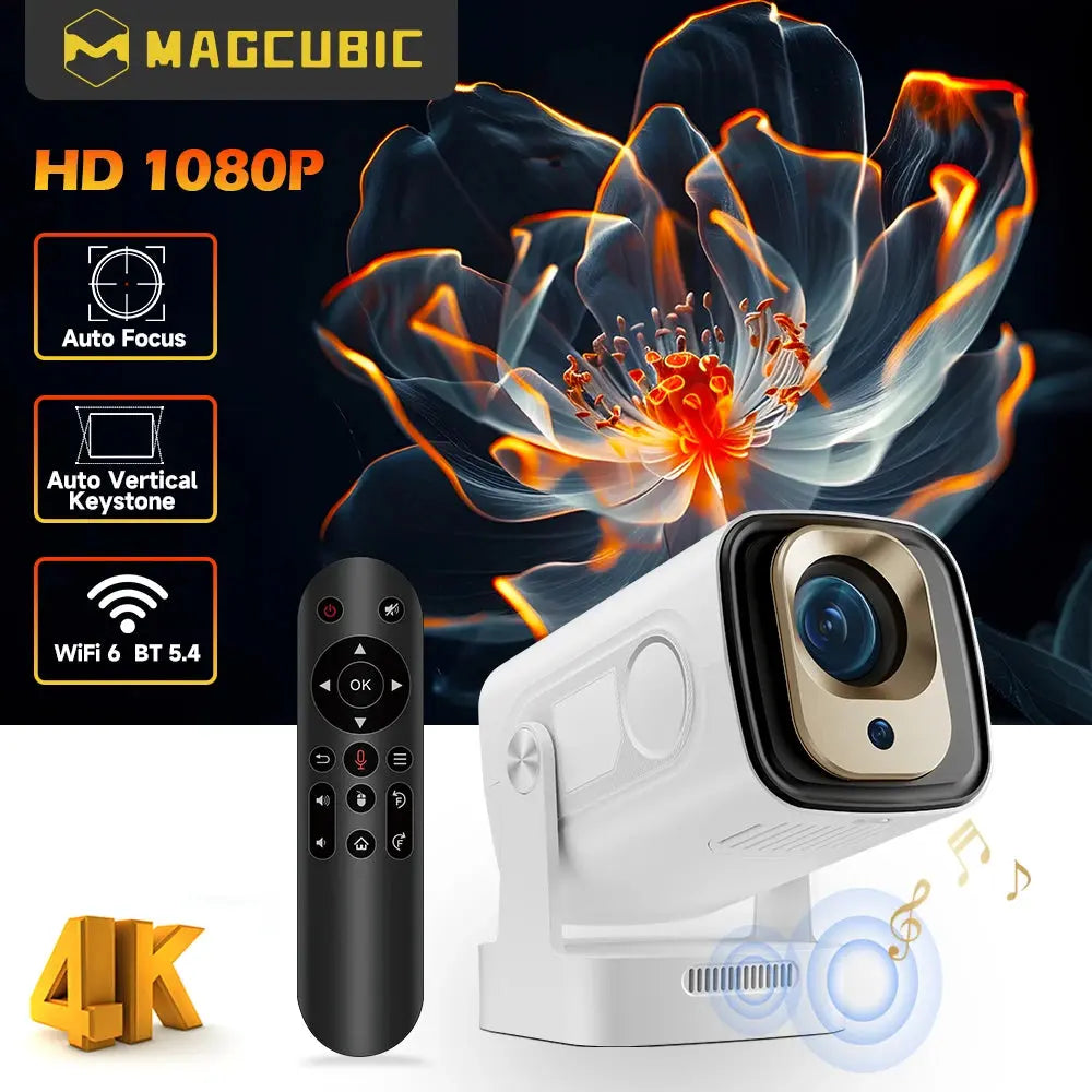 Magcubic HY310 Mini proyector enfoque automático 4K nativo 1080P 330ANSI Android11 5W altavoz Air Mouse asistente de voz actualizado HY300 - Drop4u
