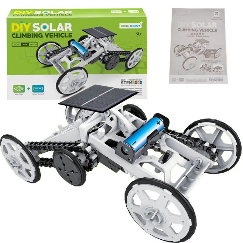 Juguete Solar novedoso para niños, Kit de ensamblaje, juego robótico, tracción en todas las ruedas, coche de escalada, juegos STEM, juguetes educativos, regalo para niños - Drop4u