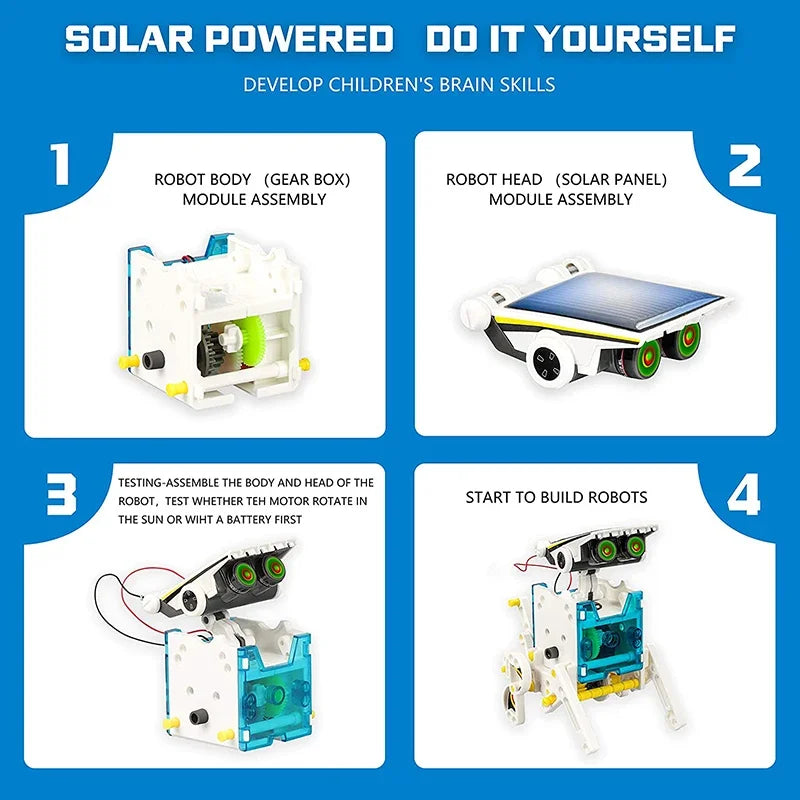 Serie Solar, juguetes para niños, Kits de tecnología de Robot, juguetes educativos Montessori, Robot Solar para niños, juguete STEM, ciencia de alta tecnología para niños - Drop4u