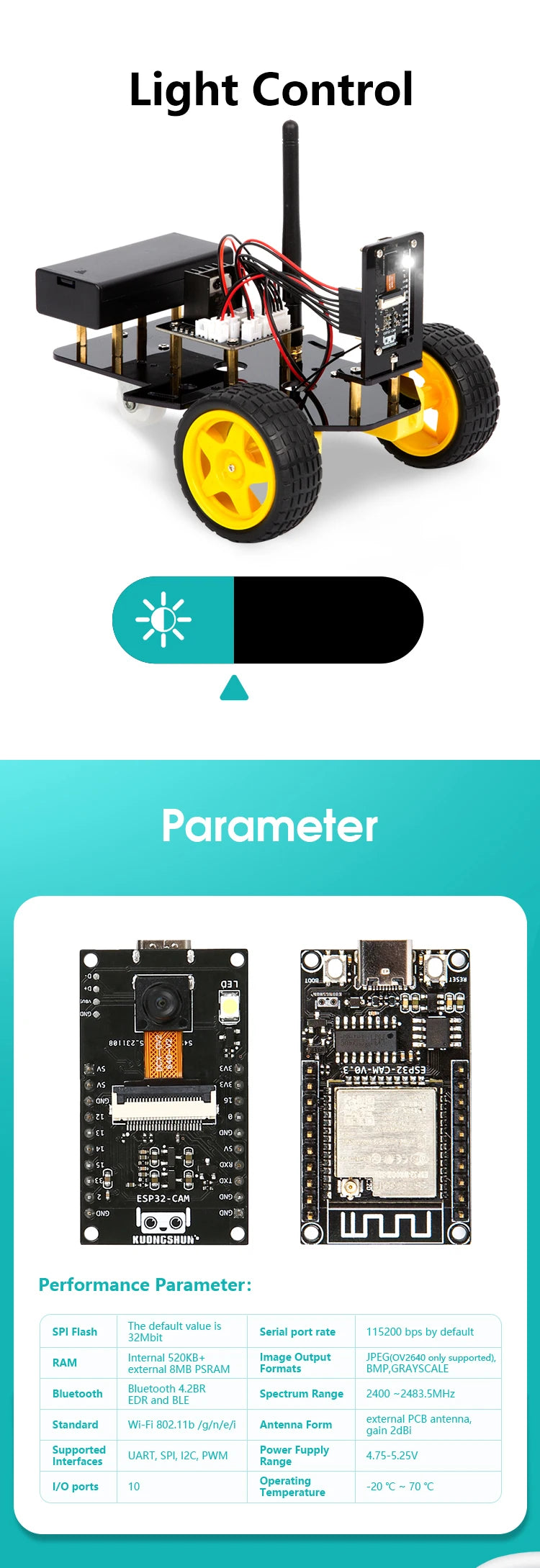 ESP32 Smart Robot Car Kit, Remote Control Car for Arduino Programming Project, STEM Educational Science Coding Kit - Drop4u