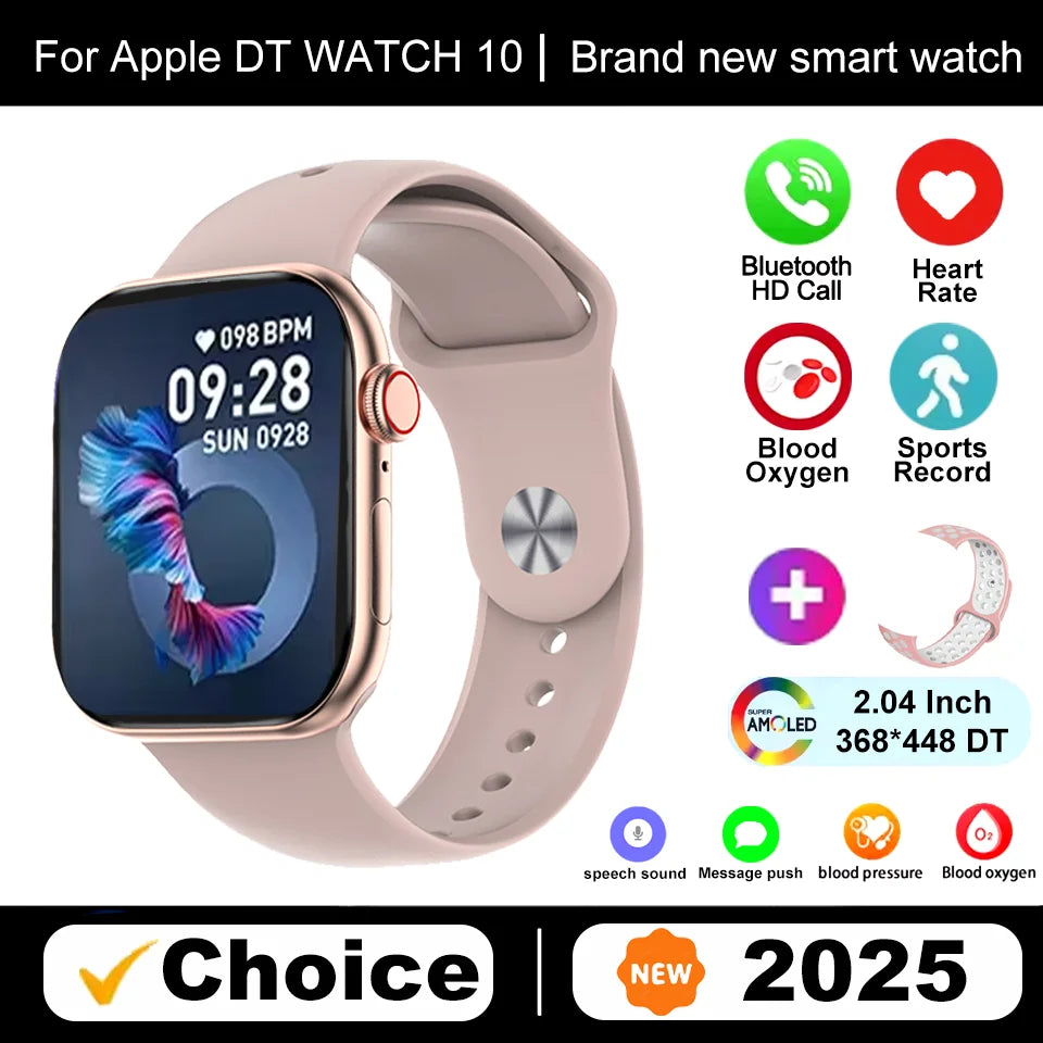 New DT Watch 10 Series Smart Watch Dial Weather Sports Record Mode Large Memory Voice Bluetooth Music Power Saving Smart Watch - Drop4u