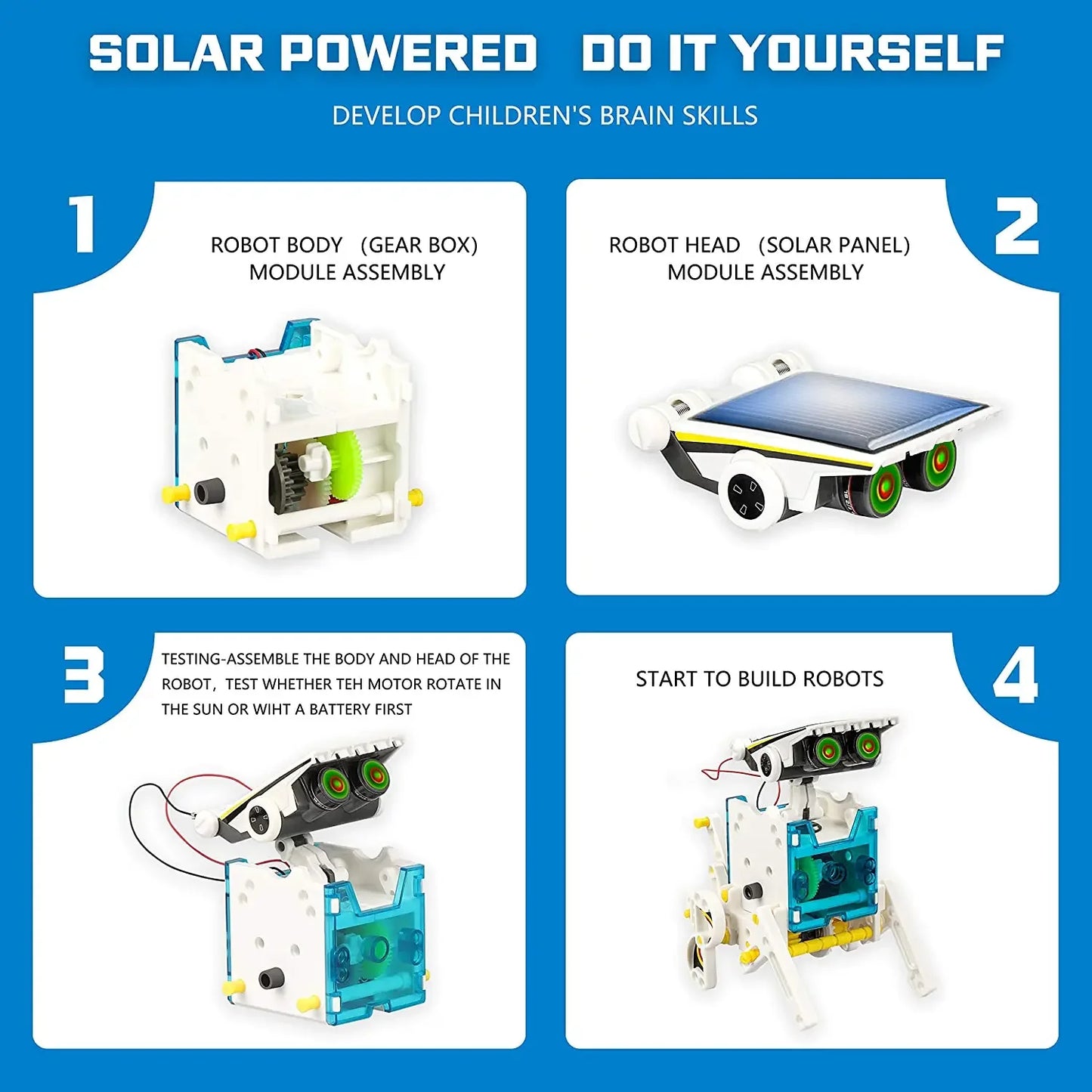 Serie Solar, juguetes para niños, Kits de tecnología de Robot, juguetes educativos Montessori, Robot Solar para niños, juguete STEM, ciencia de alta tecnología para niños - Drop4u