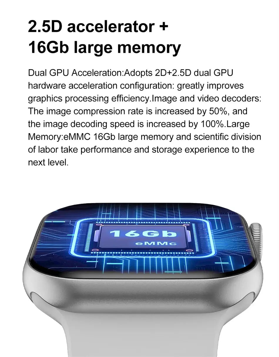 New DT Watch 10 Series Smart Watch Dial Weather Sports Record Mode Large Memory Voice Bluetooth Music Power Saving Smart Watch - Drop4u