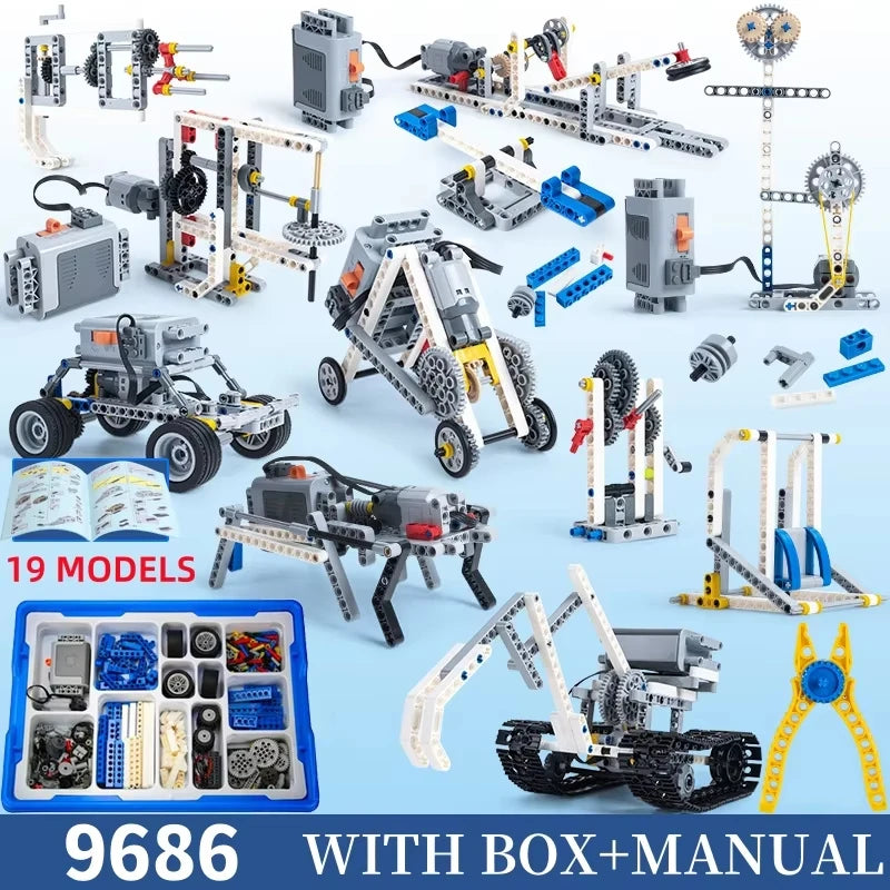 STEM 9686 piezas técnicas programación multitecnología juego de bloques de construcción educativos-juego de energía para niños juguetes regalos-aprender a través de jugar - Drop4u