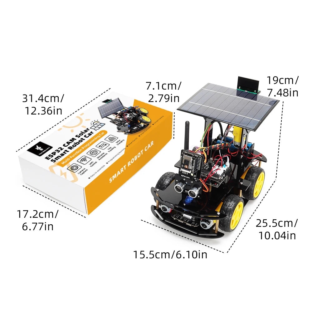 ESP32 Starter Robot for Arduino, Solar Charging, Best-selling, Electronics, Artificial Intelligence, Complete Kit - Drop4u