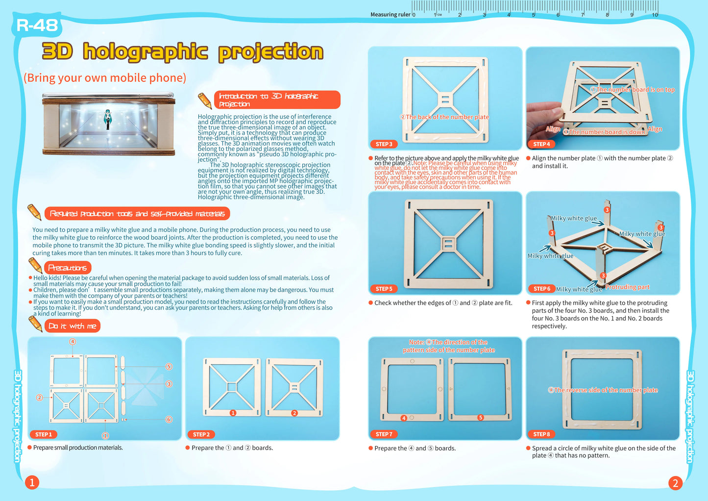 Proyector 3D DIY, juguetes científicos, Kit de tecnología STEM, herramienta Experimental, material didáctico para niños, suministro escolar educativo de aprendizaje - Drop4u