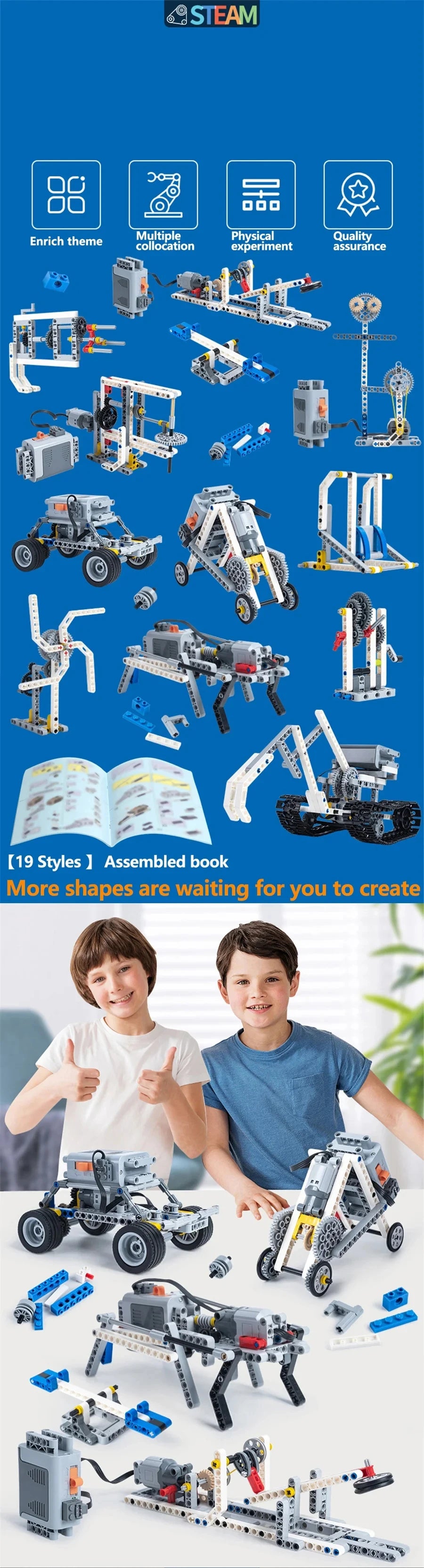 STEM 9686 piezas técnicas programación multitecnología juego de bloques de construcción educativos-juego de energía para niños juguetes regalos-aprender a través de jugar - Drop4u