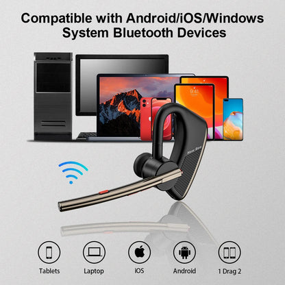 New Bee M50 Wireless Bluetooth Headset Earphones Headphone with Dual Mic Hands-free Earbuds CVC8.0 Noise Cancelling Earpiece