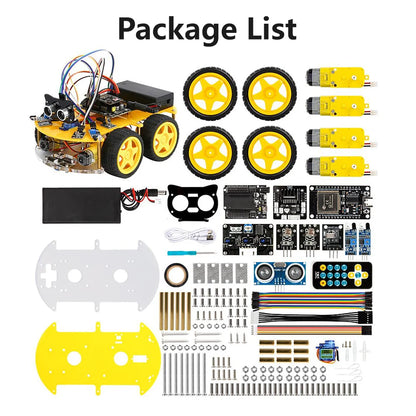 ESP32 Smart Robot Car Kit, Remote Control Car for Arduino Programming Project, STEM Educational Science Coding Kit - Drop4u