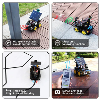 ESP32 Starter Robot for Arduino, Solar Charging, Best-selling, Electronics, Artificial Intelligence, Complete Kit - Drop4u