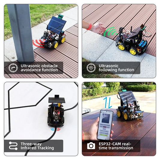 ESP32 Starter Robot for Arduino, Solar Charging, Best-selling, Electronics, Artificial Intelligence, Complete Kit - Drop4u