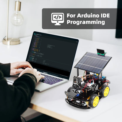 ESP32 Starter Robot for Arduino, Solar Charging, Best-selling, Electronics, Artificial Intelligence, Complete Kit - Drop4u