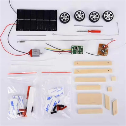Ensamblar coche Solar inventos creativos capacidad motora de niños pensamiento activo DIY Kit electrónico tecnología juguetes para niños - Drop4u